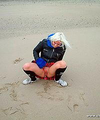 Public Pissing On The Beach